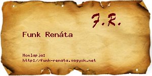 Funk Renáta névjegykártya